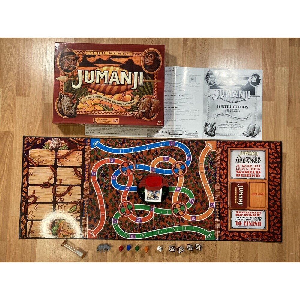 Cardinal Games JUMANJI Action Board Game ( 2017) • EUC • COMPLETE